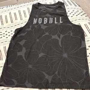 NoBull High Neck Tank- Charcoal Cherry Blossom Size Small